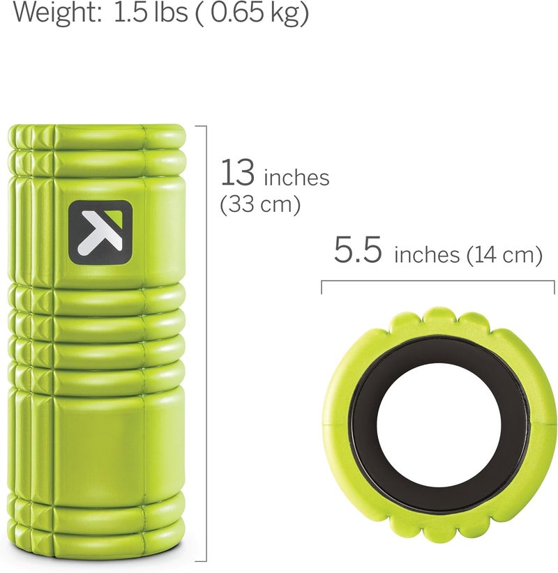 Trigger Point Performance Therapy Grid Foam Roller for Exercise, Deep Tissue Massage and Muscle Recovery, Original (13-Inch), Lime - Image 3